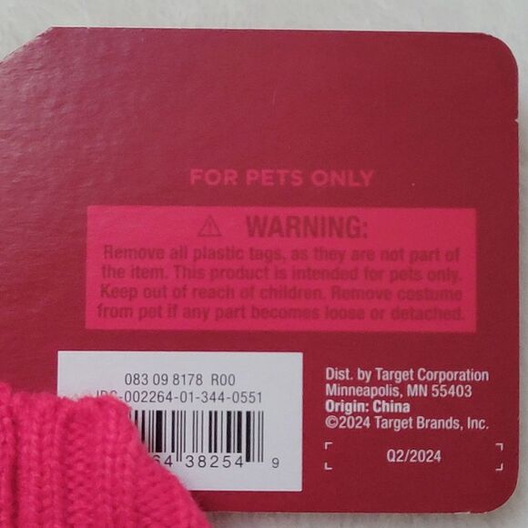 Wondershop Pet Sweater for Dogs and Cats Solid Red Size XS Extra Small New - Picture 6 of 6